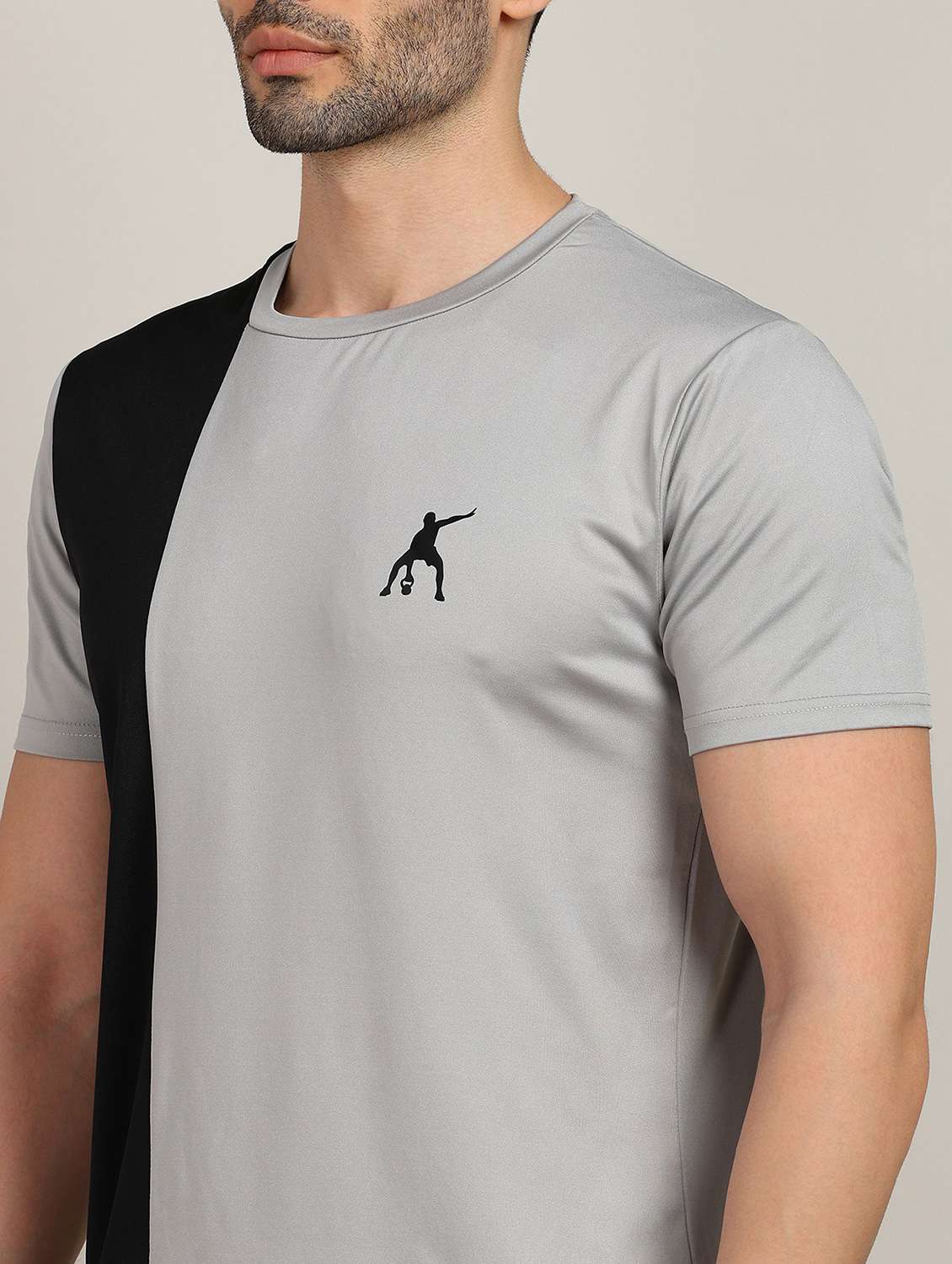 men color block shorts & t-shirt co-ord set - 22224356 -  Standard Image - 3