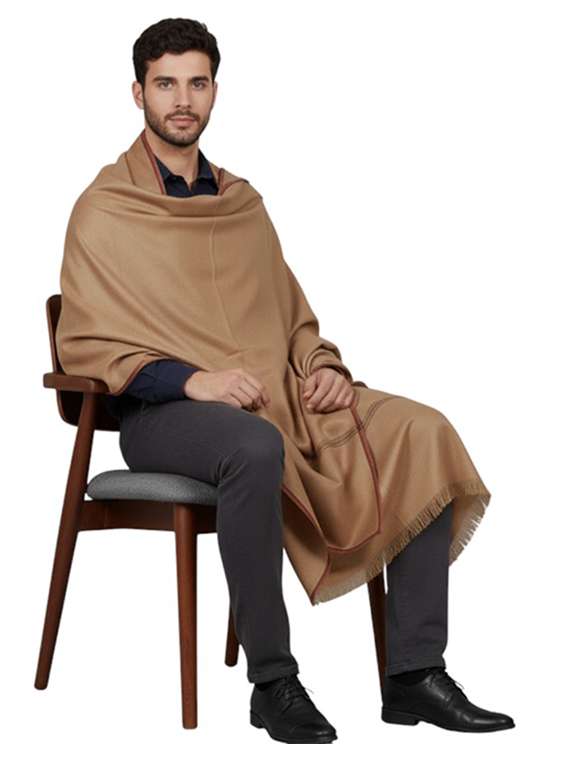 men solid pashmina shawl