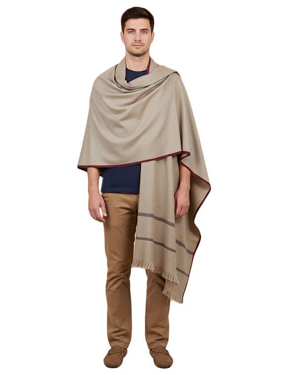 men solid pashmina shawl