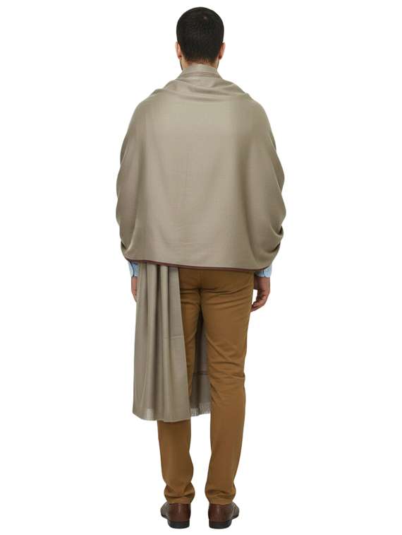 men solid pashmina shawl - 22224421 -  Standard Image - 3