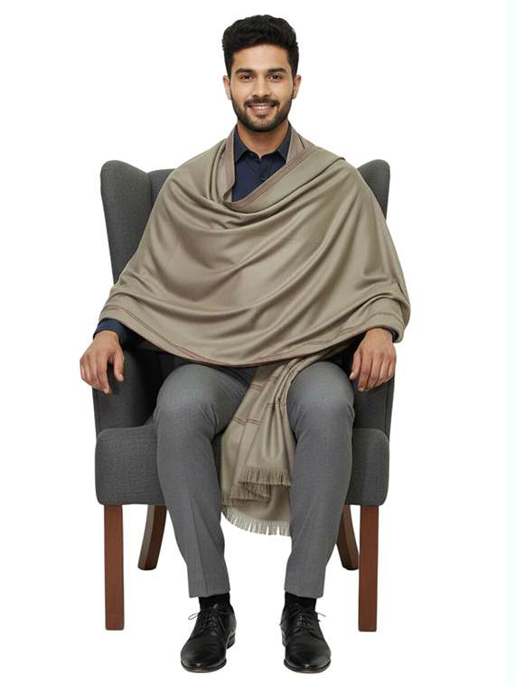 men solid pashmina shawl