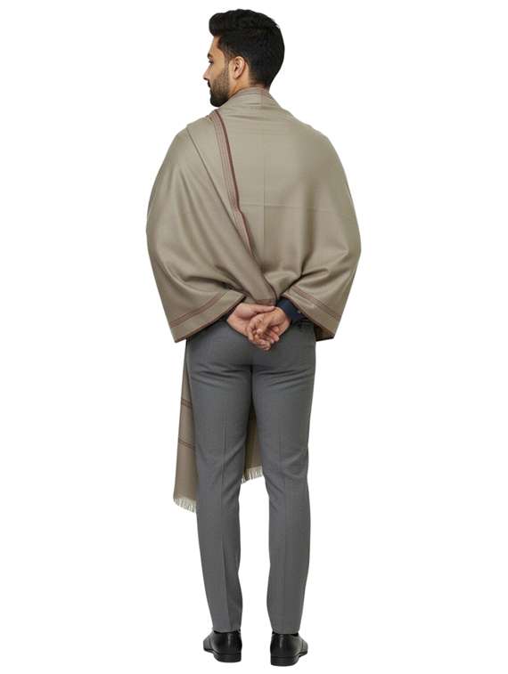 men solid pashmina shawl - 22224422 -  Standard Image - 3