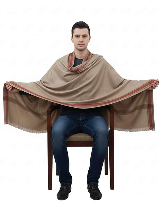 men solid pashmina shawl