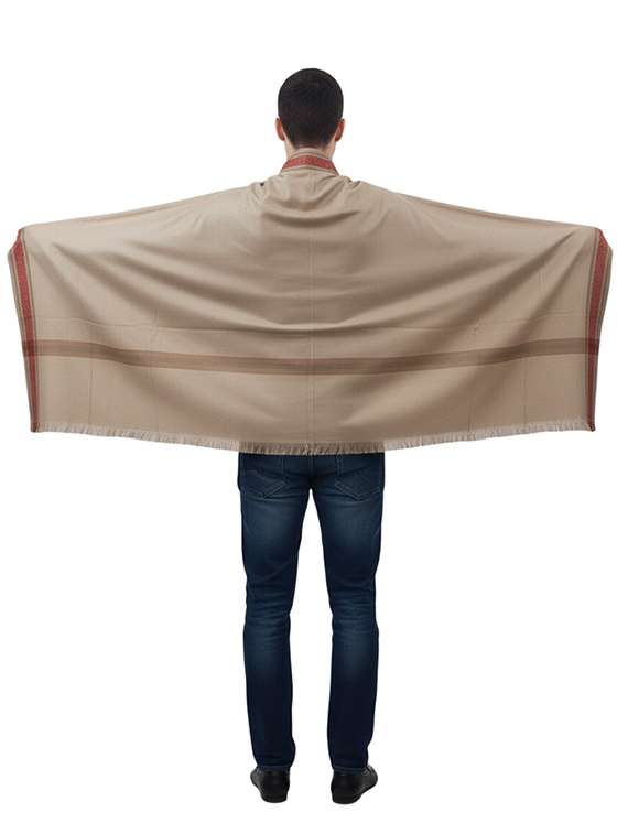 men solid pashmina shawl - 22224427 -  Standard Image - 3