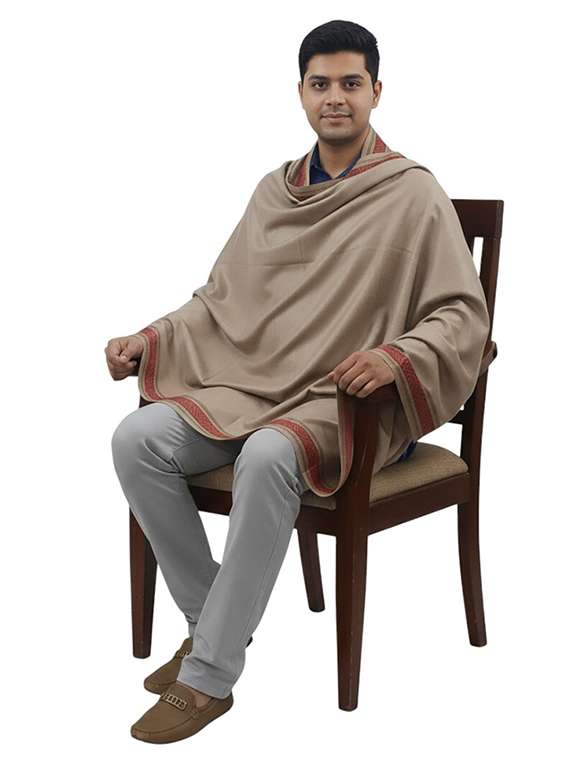 men solid pashmina shawl