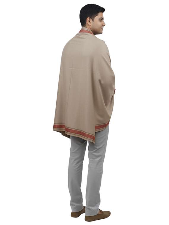 men solid pashmina shawl - 22224428 -  Standard Image - 3