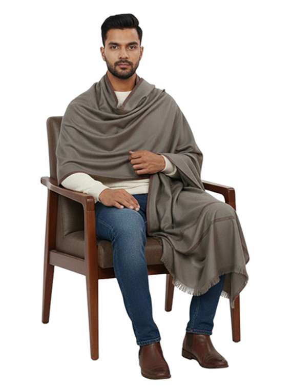 men solid pashmina shawl