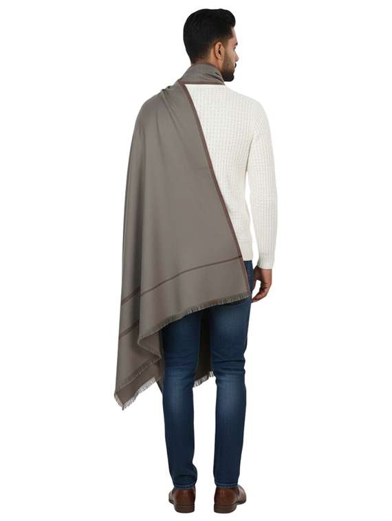 men solid pashmina shawl - 22224434 -  Standard Image - 3