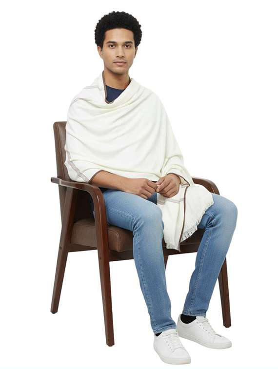 men solid pashmina shawl
