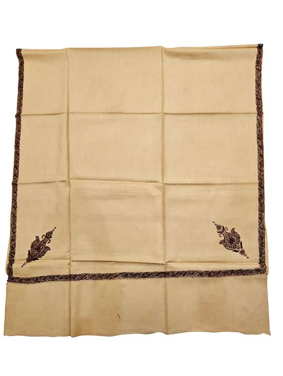 men solid with work pashmina shawl - 22224440 -  Standard Image - 3