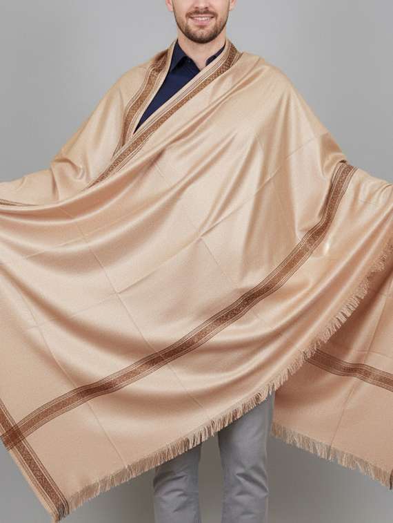 men solid pashmina shawl