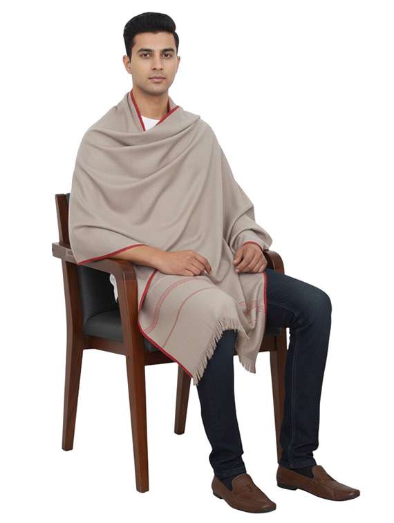 men solid pashmina shawl