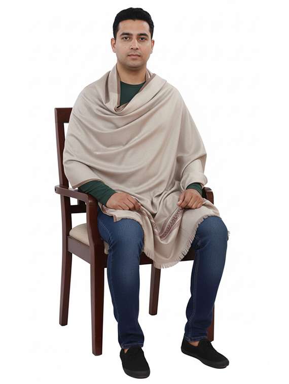 men solid pashmina shawl