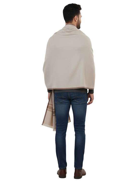 men solid pashmina shawl - 22224495 -  Standard Image - 3