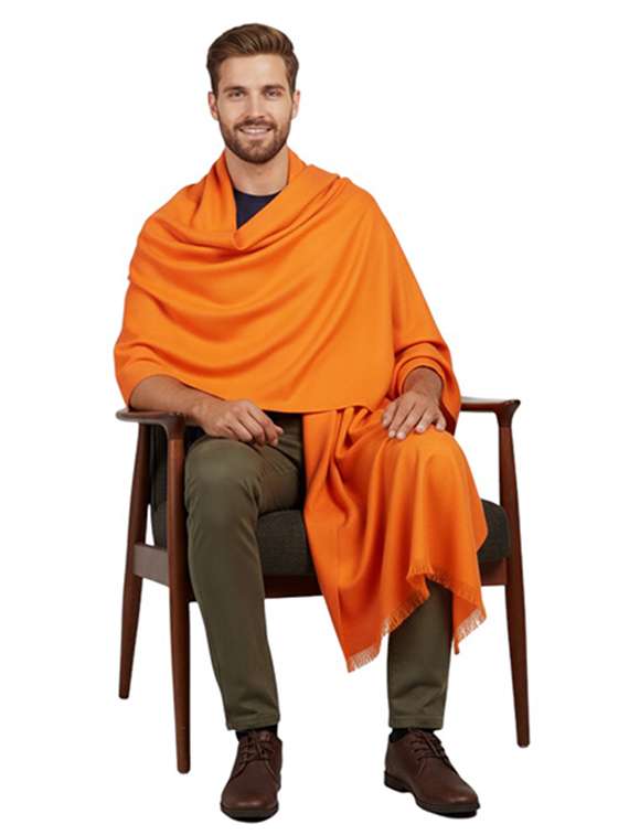 men solid pashmina shawl