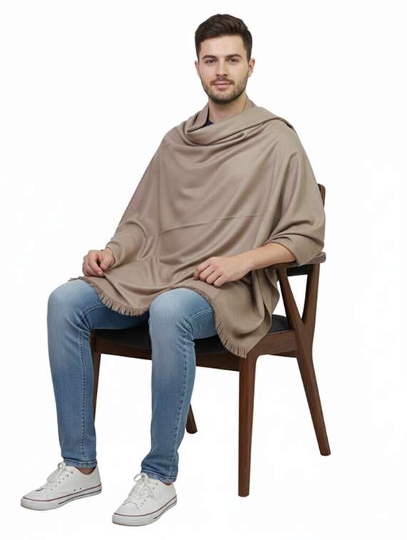 men solid pashmina shawl