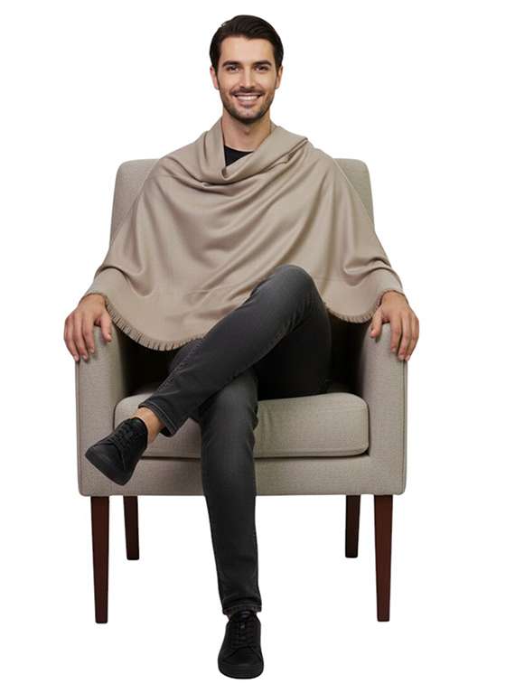 men solid pashmina shawl