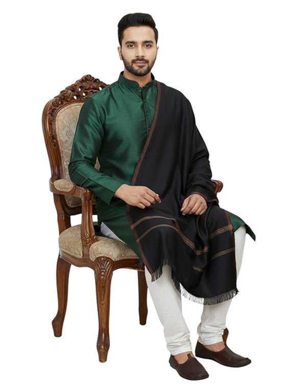 men solid pashmina shawl