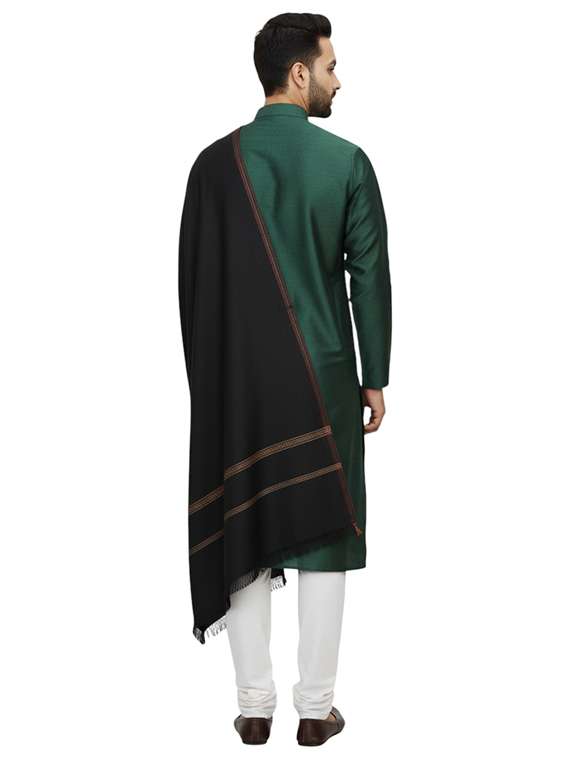 men solid pashmina shawl - 22224513 -  Standard Image - 3