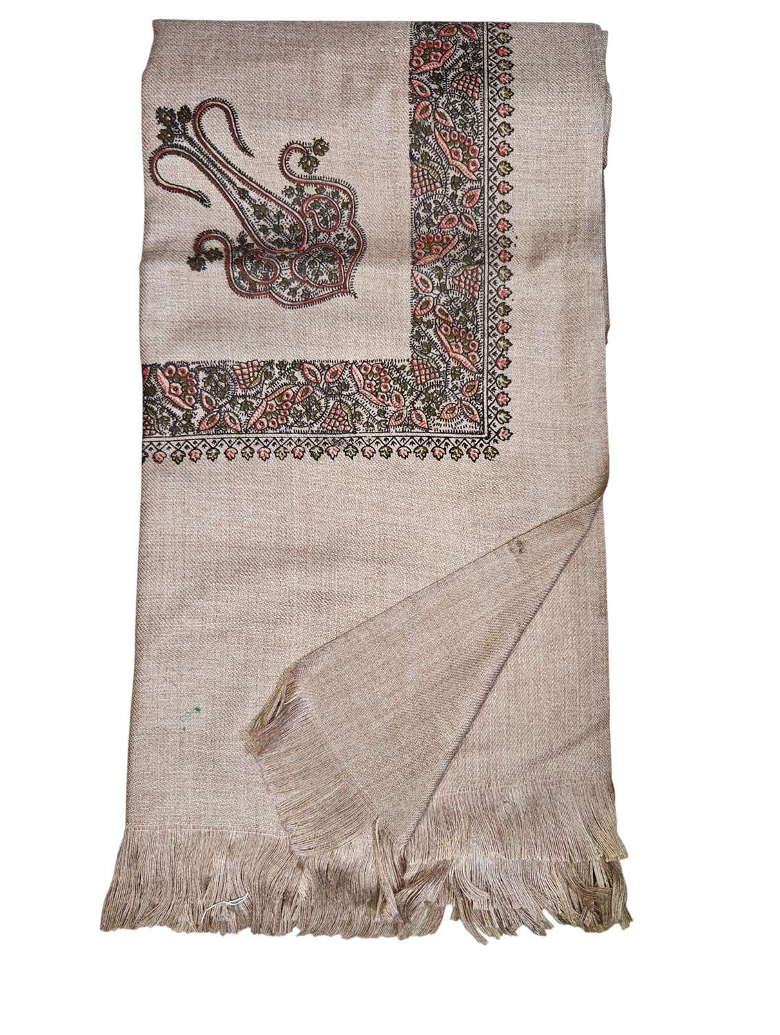 men solid with work pashmina shawl - 22224516 -  Standard Image - 3