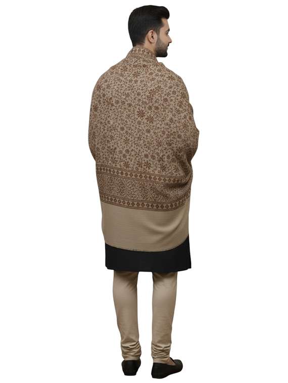 men self design pashmina shawl - 22224519 -  Standard Image - 3