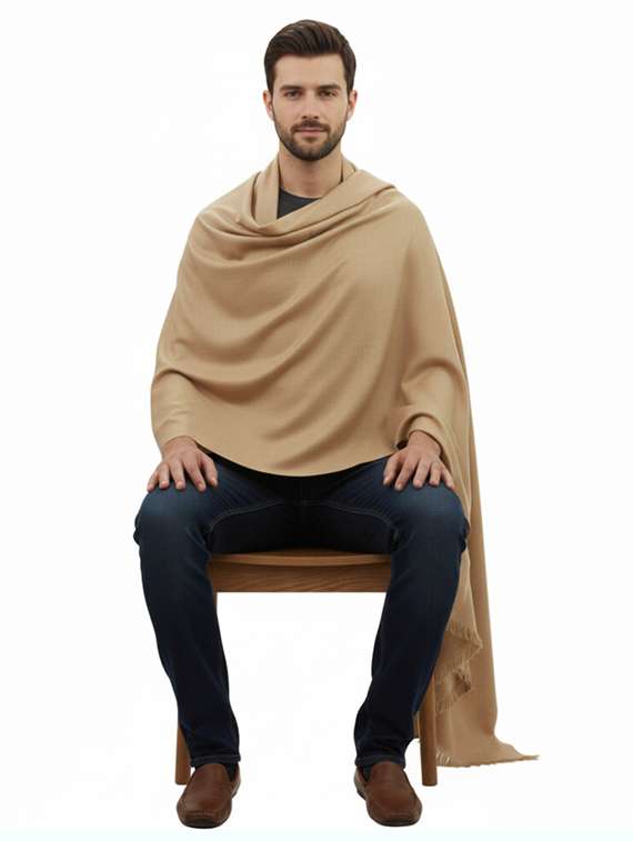 men solid pashmina shawl