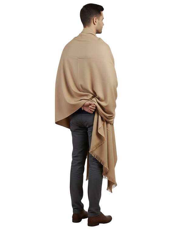 men solid pashmina shawl - 22224521 -  Standard Image - 3