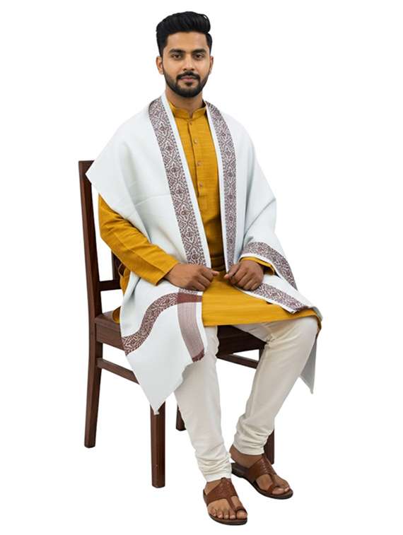 men solid pashmina shawl