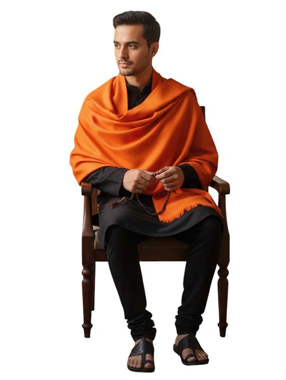 men solid pashmina shawl