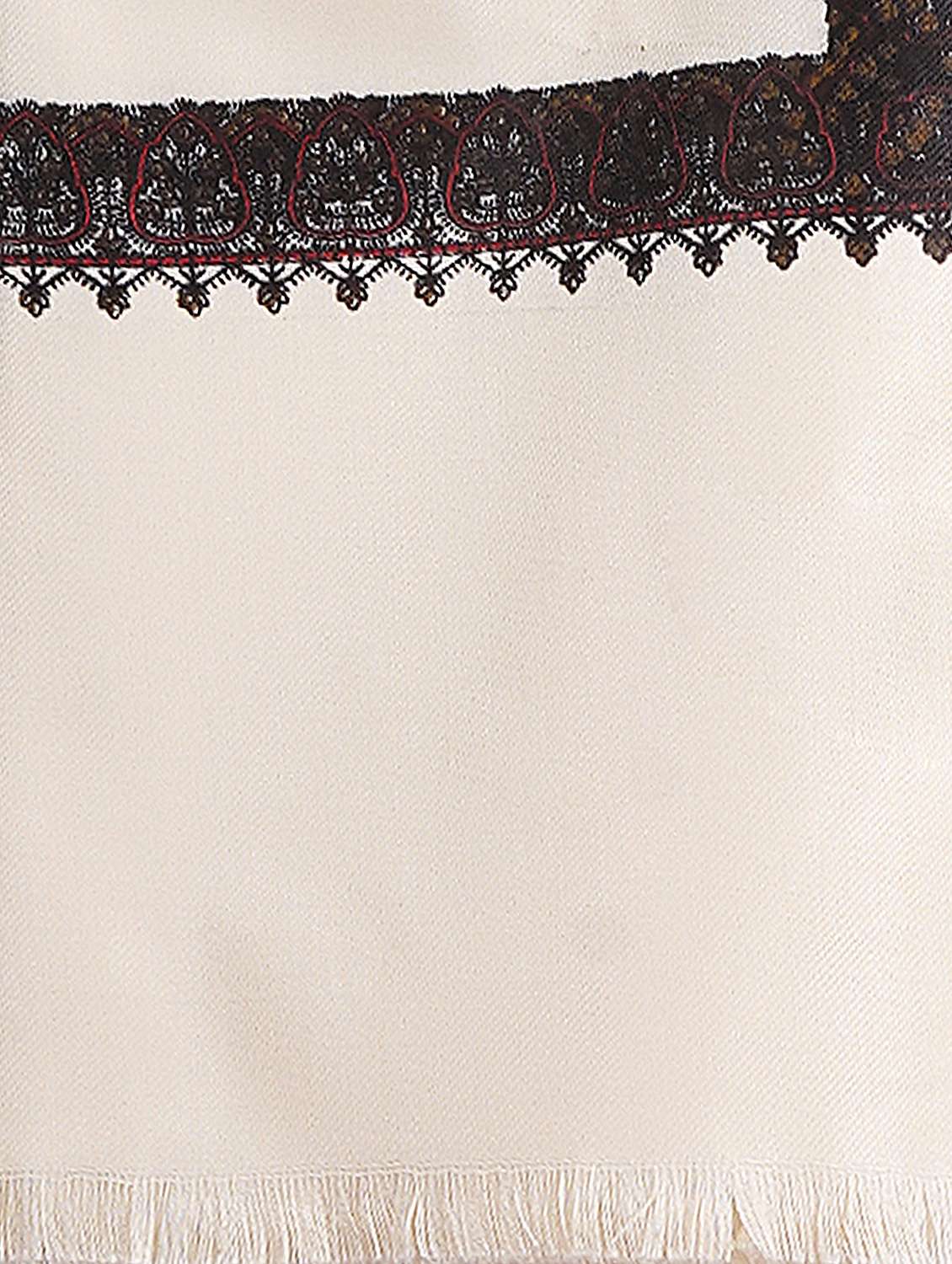 men solid with work pashmina shawl - 22224535 -  Standard Image - 3