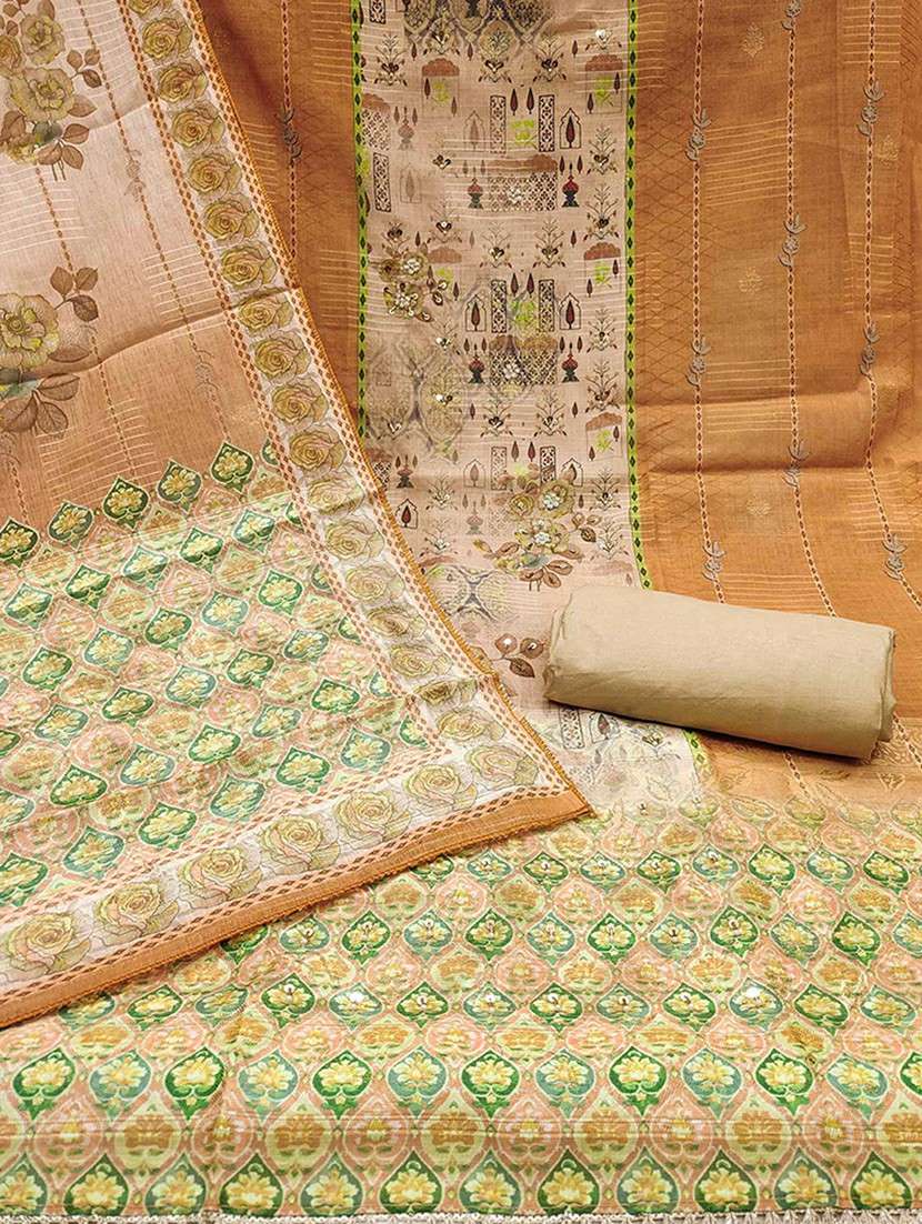 women printed seqin work unstitched suit set - 22224660 -  Standard Image - 3