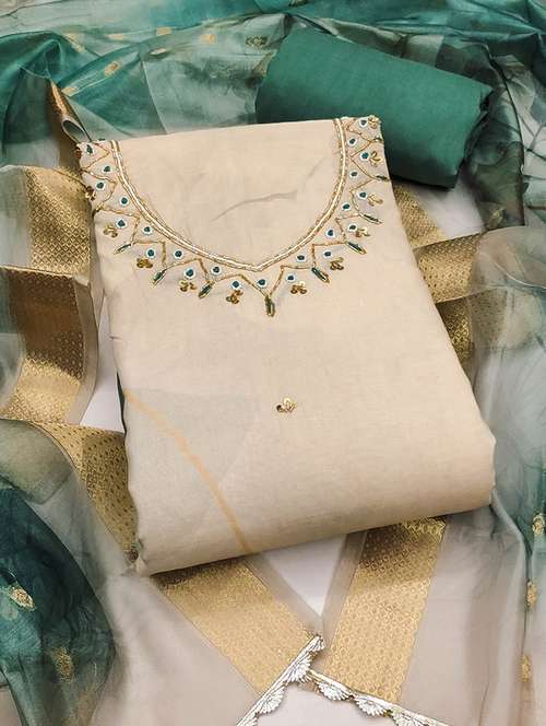 women floral embellished unstitched suit set - 22224676 -  Standard Image - 0