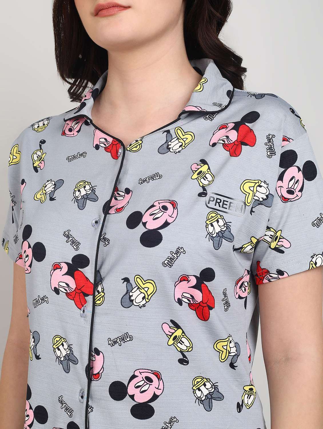 women printed nightwear pyjama set - 22224683 -  Standard Image - 3