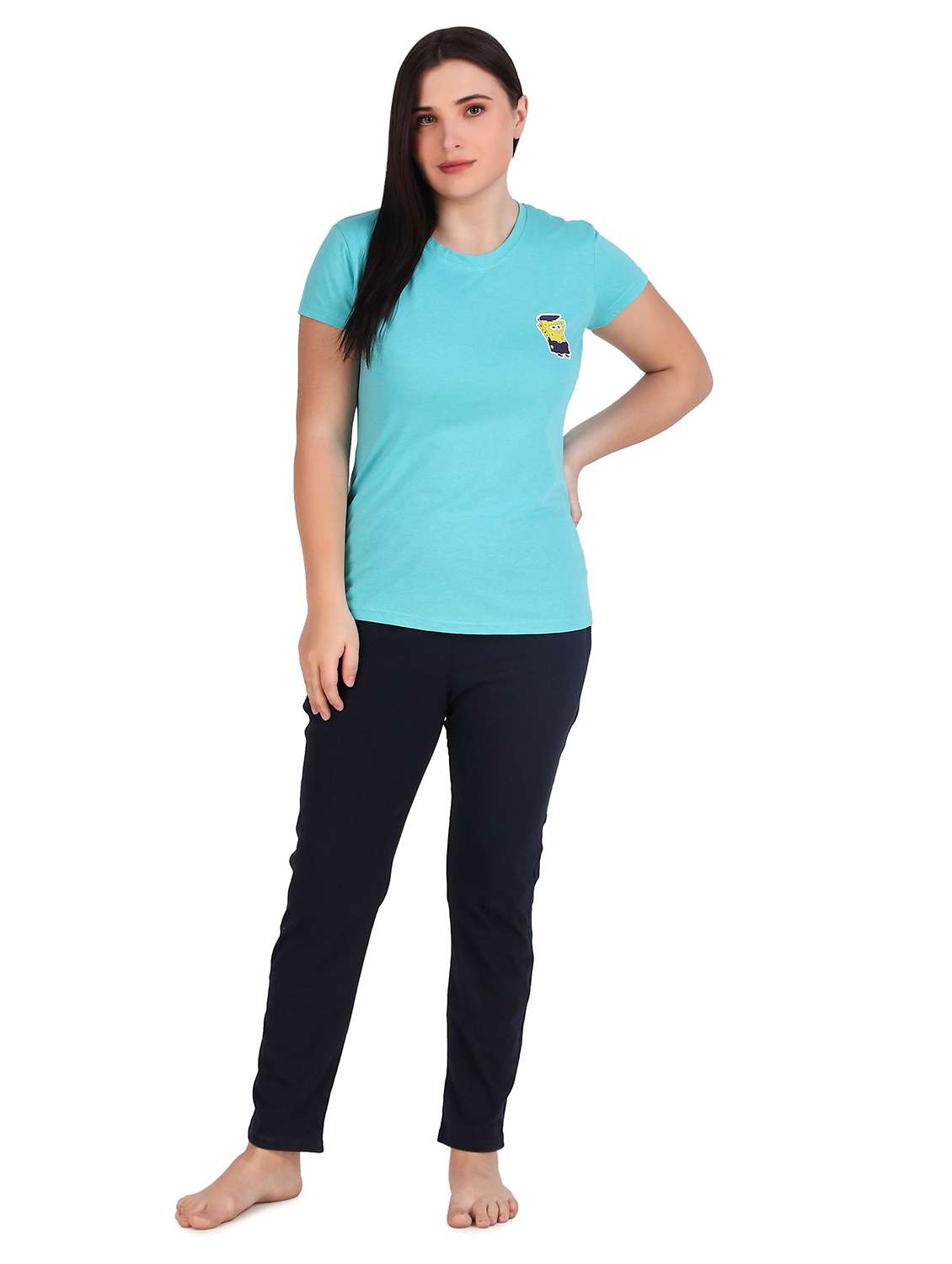 women solid nightwear pyjama set - 22224685 -  Zoom Image - 0