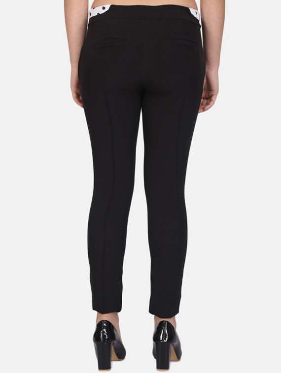 women solid low rise cigarette pants  - 22224691 -  Standard Image - 3