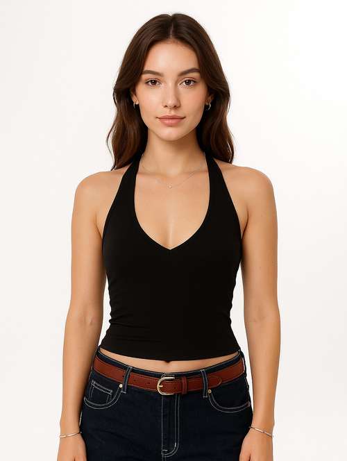 women solid sleeveless tank top - 22224716 -  Standard Image - 0
