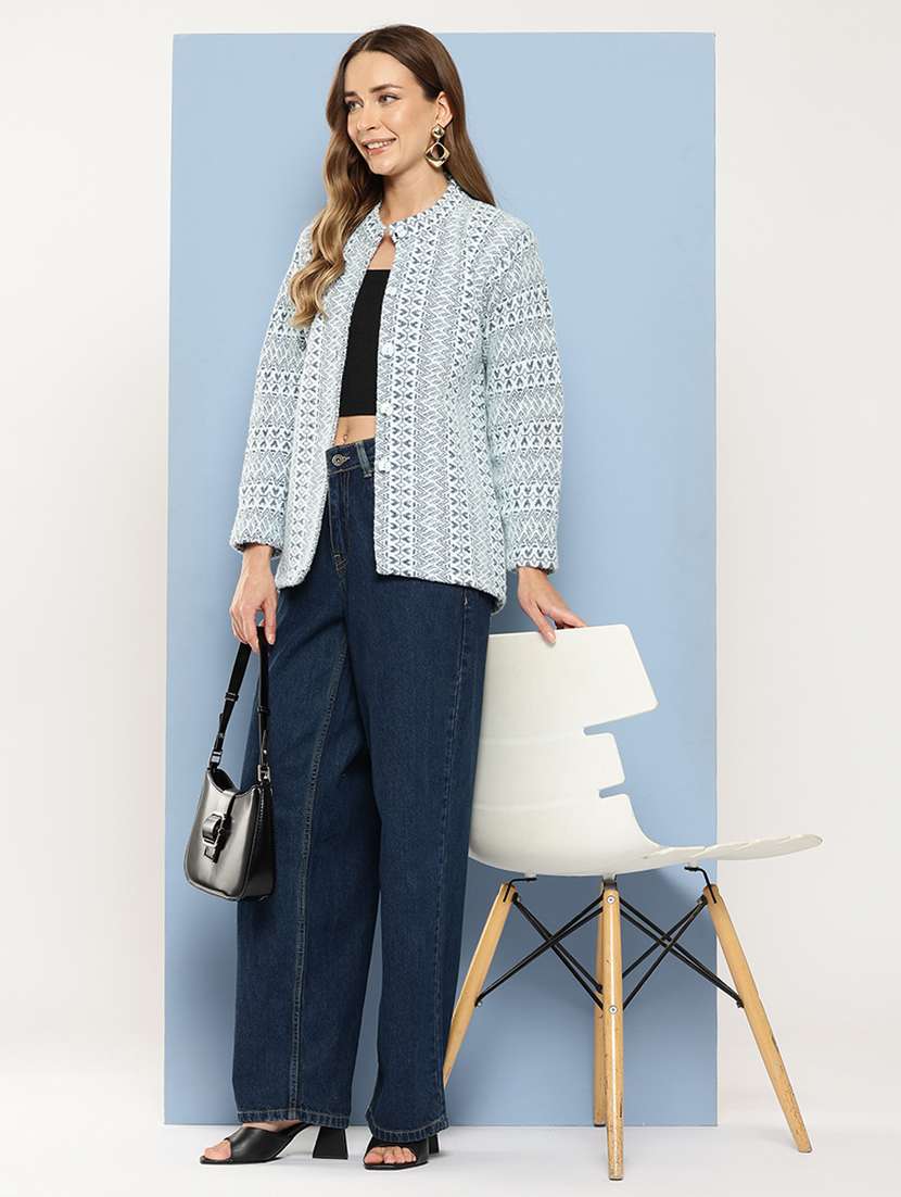 women self designed long sleeve cardigan - 22224749 -  Standard Image - 3