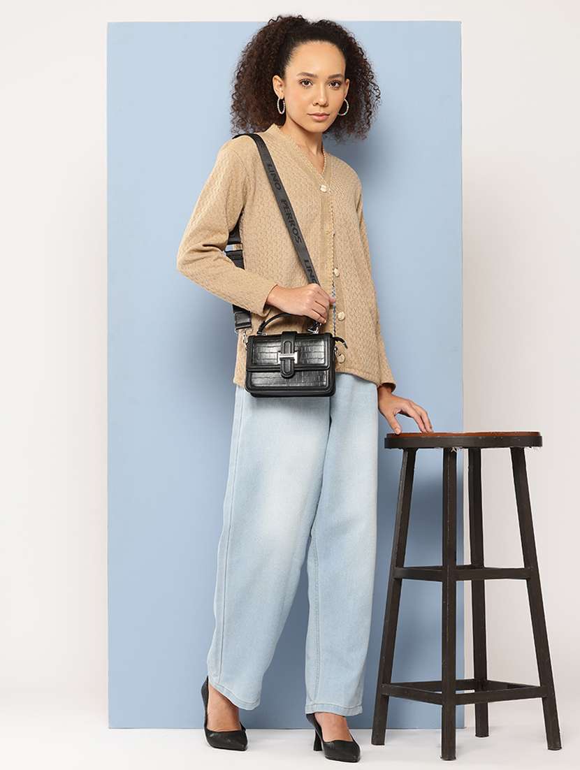 women self designed long sleeve cardigan - 22224758 -  Standard Image - 3