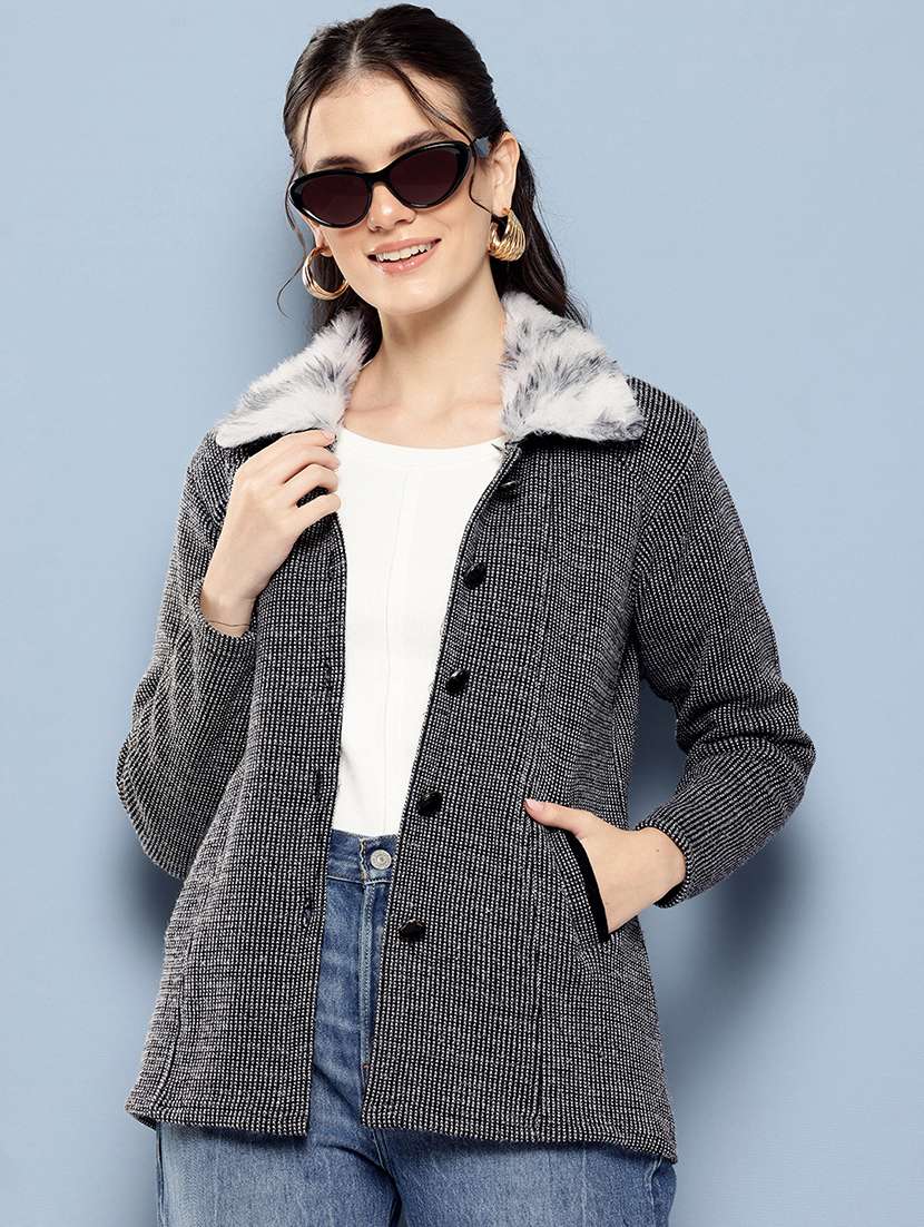 women self designed long sleeve cardigan