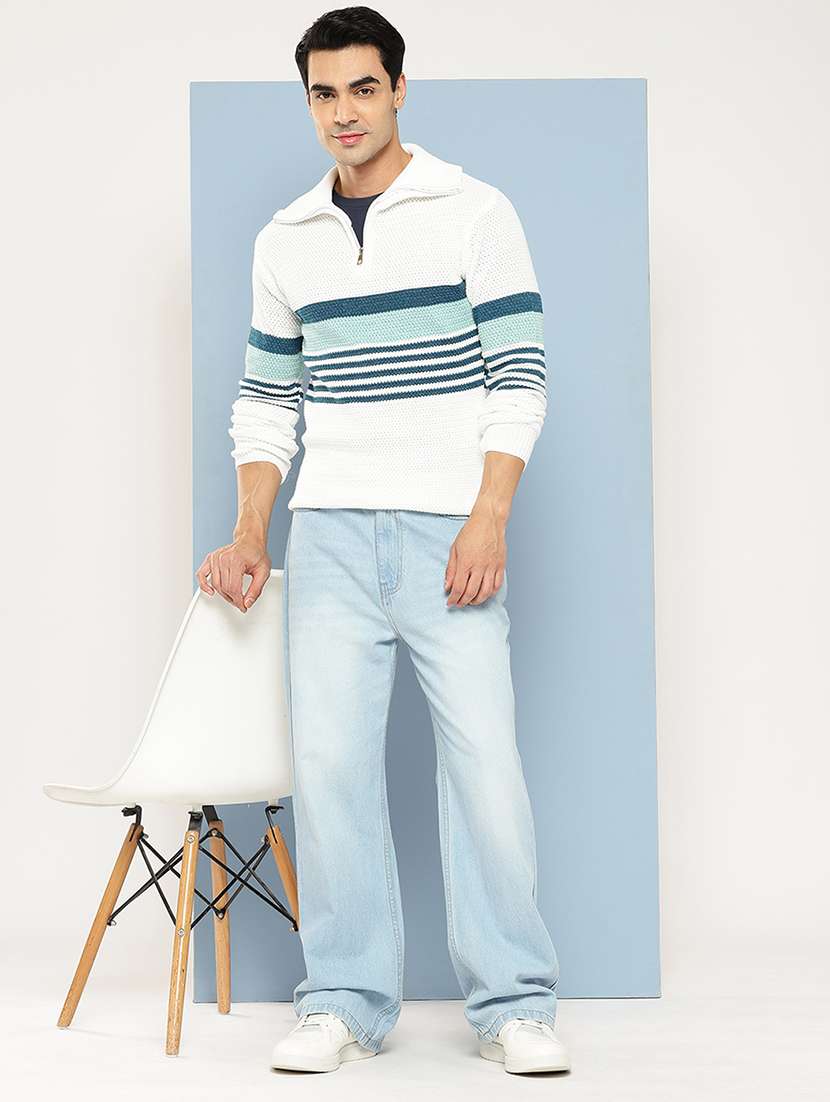 men striped long sleeve regular fit pullover  - 22224960 -  Standard Image - 3