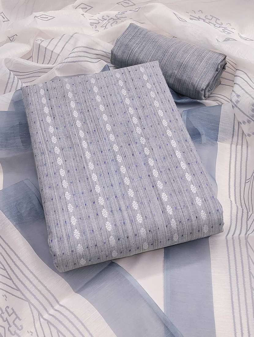 women self design unstitched suit set