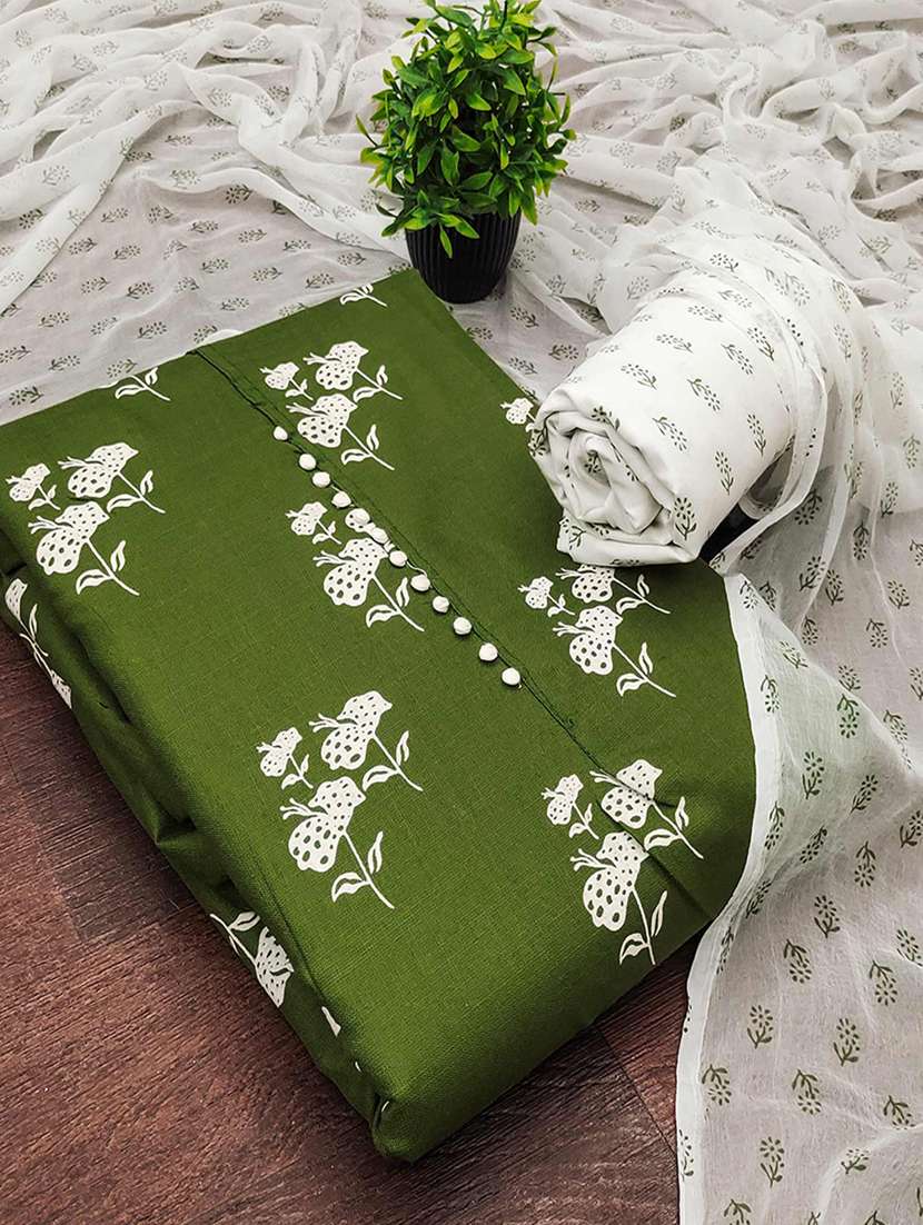 women floral printed unstitched suit set