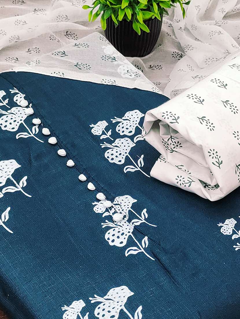 women floral printed unstitched suit set - 22225002 -  Standard Image - 3