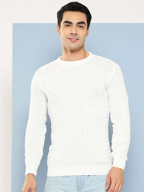 men self design long sleeve regular fit pullover  - 22225110 -  Standard Image - 0