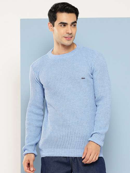 men self design long sleeve regular fit pullover  - 22225111 -  Standard Image - 0