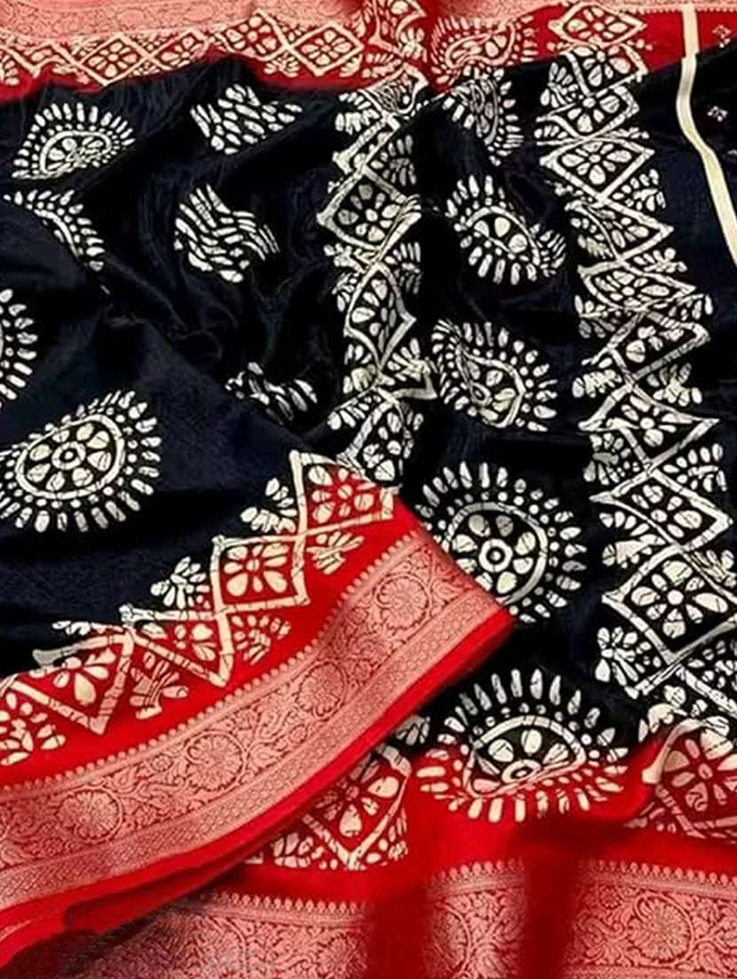 women printed casual wear saree with blouse - 22225118 -  Standard Image - 5