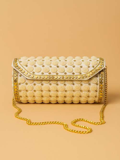 embellished clutch with chain strap - 22225200 -  Standard Image - 0