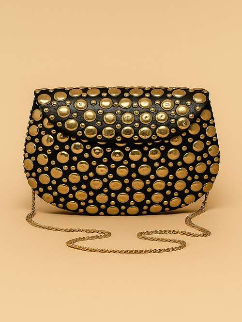 women embellished black clutch - 22225201 -  Standard Image - 0