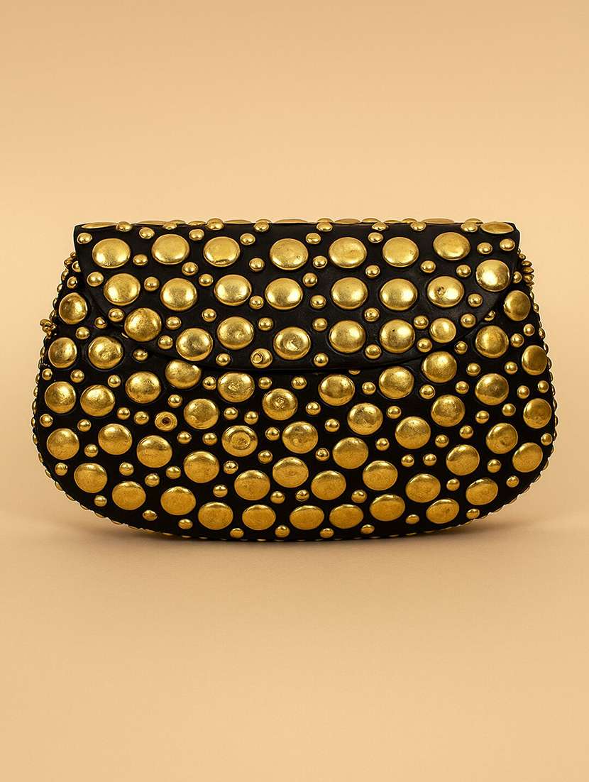 women embellished black clutch - 22225201 -  Standard Image - 3
