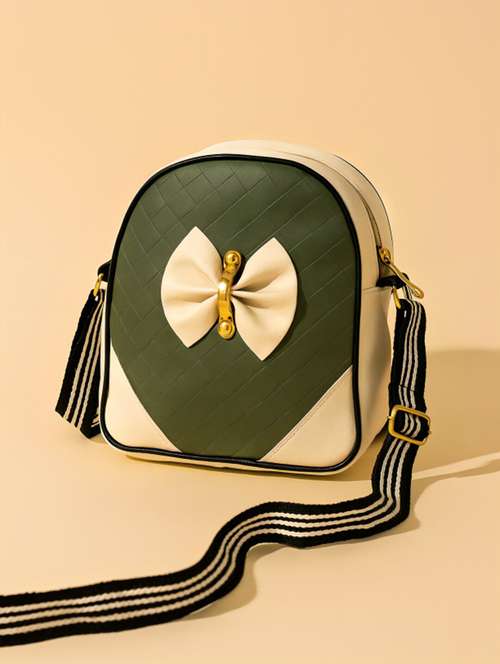 girls sling bags with bow design - 22225205 -  Standard Image - 0